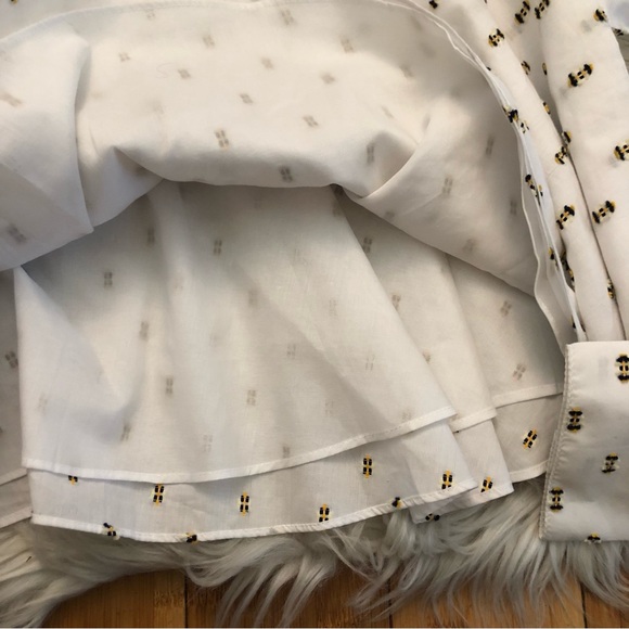 10 Crossby Derek Lam Front Tie Dropped Waist Swiss Dots White Shirtdress size 0 - Picture 14 of 16